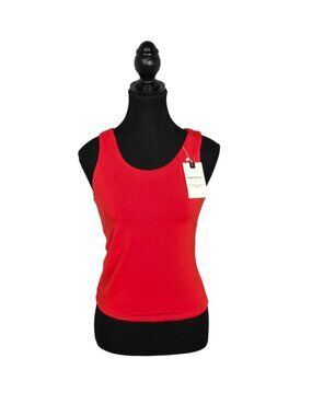 NWT | PinkmStyle Red Wide-Strap Scoop Neck Tank Top Medium